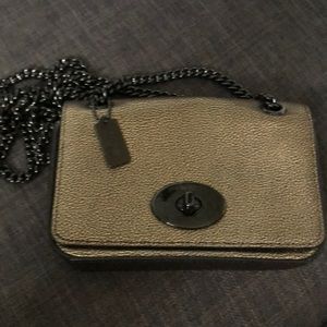 Coach small bronze leather bag
